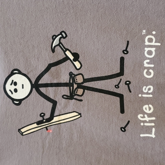 Men's Life Is Crap Tee - Picture 2 of 5